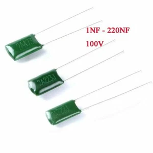 Condensadores de película de poliéster velocidad de 100 V - valores entre 1 NF - 220NF 1000PF - 0,22 UF - Imagen 1 de 12