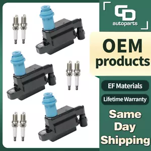 UF228 3 OEM Ignition Coil + 6 Spark Plug for 3.0L Toyota Supra Lexus GS300 IS300 - Picture 1 of 5