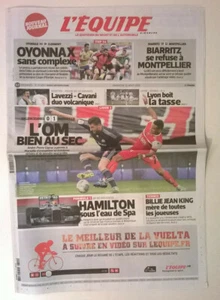 L'EQUIPE N°21 589 du 25/08/2013 - USVA-OM 0-1/ OL-Reims 0-1/ Hamilton en pole - Picture 1 of 11
