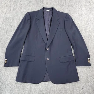 Brioni Blazer Men 44R Blue Navy Wool Italy Double Vent Sport Coat Jacket Vintage - Picture 1 of 24
