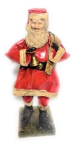 Paper Mache Santa Claus Cartapesta Christmas Figure I 9.5" Vintage Decoration - Bild 1 von 5