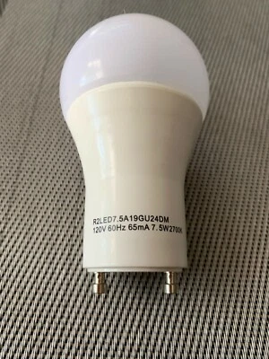 Case of 36 LED GU24 A19 7W 60W Replacement 2 Pin Twist Base 120V 2700K Warm - Image 1 of 2