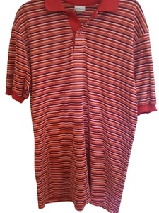 Vintage 70s Mister Man Red Striped Polo Shirt Golf Surf Skate Mod Hippie M/L - Bild 1 von 3