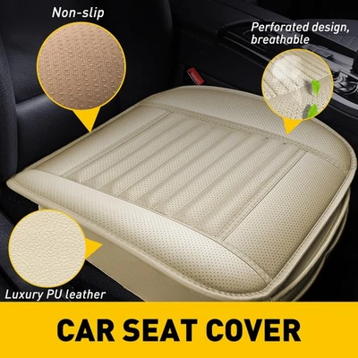1/2Set Universal Car Covers PU Seat Leather Cushion Auto Interior Truck Van Acce - Image 1 of 4