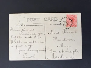 D AUSTRALIEN 1907 VICTORIA 1d AUF POSTKARTE NACH MOY IRLAND - Bild 1 von 2