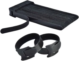 60PCS Fastening Cable Ties Reusable, Premium 6-Inch Adjustable 6inch, Black - Picture 1 of 7