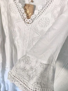 Oversized Hippie Boho Hängerchen Sommer Kleid weiss 48 50 52 54 Top Preis🤍 - Bild 1 von 2