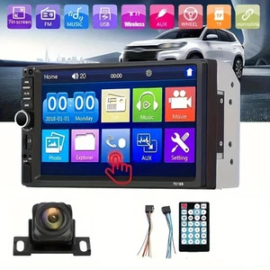 2Din Stereo BT Car Radio Support AUX/USB/FM/TF Card/Mirror Link with IR Remote - Picture 1 of 10