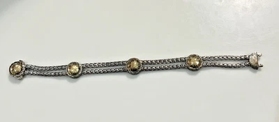 John Hardy Classic Chain Sterling Silver & 18K Gold Bracelet 7.5” Signed JH 28g - Image 1 of 4