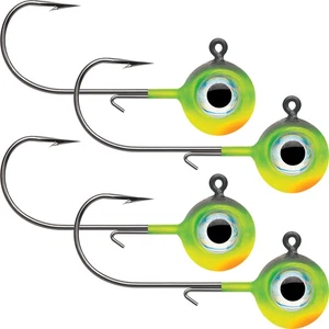 VMC Neon Moon Eye 1/8 Oz. 3D Holographic Jig - 4 Pack - Firetiger - Picture 1 of 1