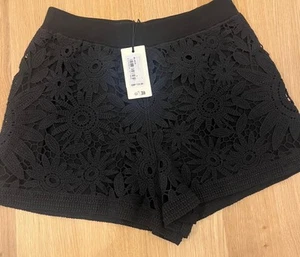 Ted Baker Crochet Black Shorts - BNWT - Picture 1 of 5