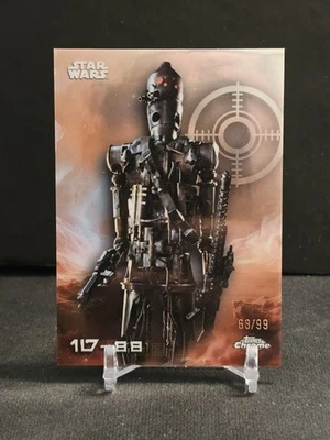 2025 Topps Chrome Star Wars IG-88 #AV-124 Aurebesh Variation /99 - Image 1 of 2