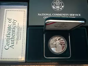 1996 National Community Service Commemorative Coin Proof Silver Dollar - Picture 1 of 1