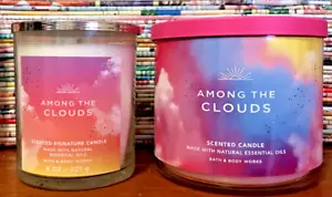 AMONG THE CLOUDS CANDLES 14.5oz 3 wick & 8 oz 1 - wick Bath Body Works NEW SET - Picture 1 of 2