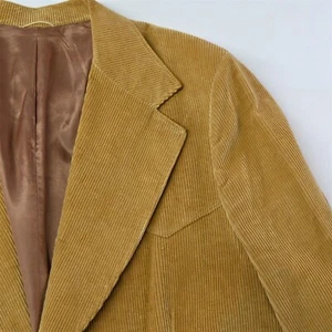 Vtg Sheplers 50L Khaki Wide Wale Corduroy Western Mens Blazer Jacket Sport Coat - Picture 1 of 12