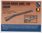 BELGIAN MAUSER MODEL 1889 CARBINE Atlas Classic Guns Firearms Gun PHOTO CARD