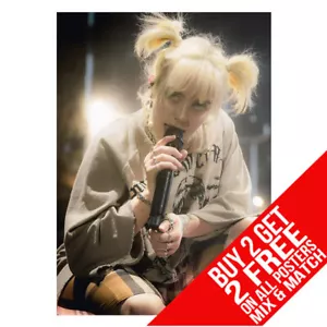 BILLIE EILISH POSTERS ART PRINT A4 A3 SIZE - BUY 2 GET ANY 2 FREE - Picture 1 of 67