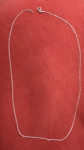 Simple Sterling Silver 925 NECKLACE link Traditional Rolo Chain 18” Italy - Picture 1 of 5