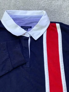 Tommy Hilfiger Poloshirt Herren X-Large Color Block Streifen Langarm Preppy - Bild 1 von 20