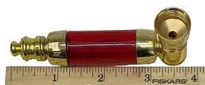 Pipa a mano tabacco da fumo metallo 4 pollici rossa **spedizione gratuita** - Foto 1 di 7