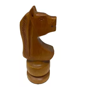 Vintage Wooden Chess Piece Mid Century Modern (Giant) Replace Knight White - Picture 1 of 11