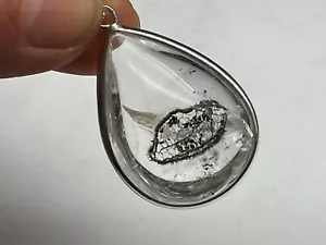 Colgante de joyería de cristal de cuarzo enhidro burbuja móvil natural E022623 - Imagen 1 de 9