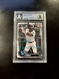 2016 Bowman Chrom Entwurf Kyle Lewis Rookie Auto Beschriftung BGS eBay 1/1 - Bild 1 von 6