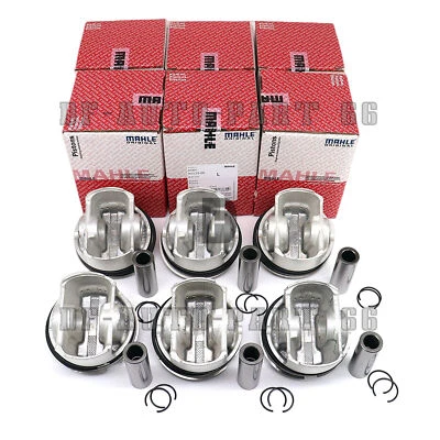 6x Pistons & Rings Set MAHLE Φ85.01mm +0.5 For AUDI S4 S5 A6 A7 A8  Q7 3.0 TFSI - Image 1 of 4