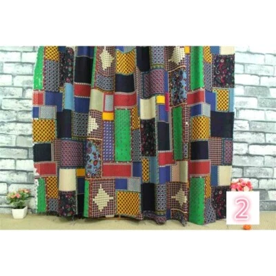 Patchwork Spliced Fabric Ethnic Style Quilting Geometric Printed DIY Upholstery - Image 1 of 4