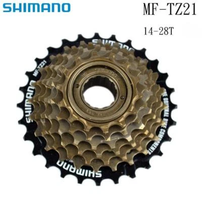 Shimano MF-TZ21 7 Speed Bicycle Bike Freewheel 14- 28T Index - Screw On US New - Image 1 of 4