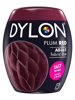 Dylon Fabric Dye Pod Plum Red 350g Washing Machine Fabric Clothes Wash Powder - Image 1 of 2