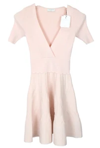 Sandro Esmera Kleid Damen (Eu) 34 A-Linie Strick Kurzärmlig V-Ausschnitt Stretch - Bild 1 von 7