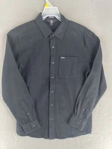 Volcom Button Up Shirt Mens Small Long Sleeve Microfleece Skateboarding Collar - Picture 1 of 11