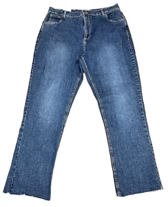 Cotton On Curve Sienna Fit Blue Denim Jeans Straight Leg Size 18 - Picture 1 of 7