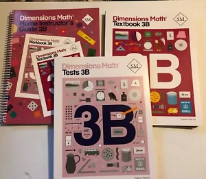 Dimensions Math 3B TE, Textbook & Test book Singapore Set Lot Grade 3 Homeschool - Imagen 1 de 10