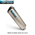 F800S EXHAUST 2006-2014 (FLARED END)-BMW-BLUEFLAME STAINLESS STEEL-CARBON TIP