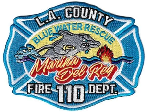 LA County Station 110 Blue Water Rescue Marina Del Rey / NEW Fire Patch - Picture 1 of 1