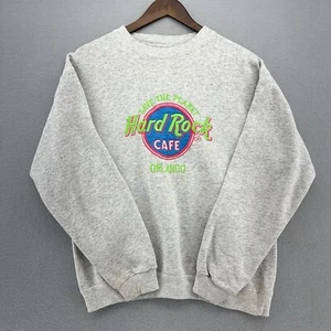 90s Hard Rock Orlando Gray Sweater Save The Planet Pullover Herren M Vintage USA 1990s - Bild 1 von 8