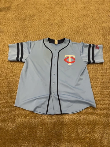 Vintage Minnesota Twins Jersey Adult XL Cooperstown Collection MLB Blank Jersey Cover