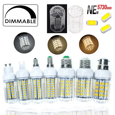 Dimmable LED Corn Light Bulbs E14 E27 G9 GU10 6W - 30W 5730 SMD 220V White Lamp - Image 1 of 4