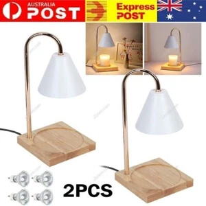 2PC Aromatherapy Melting Wax Lamp Dimmable Night Light Table Candle Warmer Lamp - Picture 1 of 15