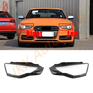 Right & Left Front Headlight Lens Shell+Seal Glue u For Audi A5 S5 RS5 2013-2017 - Imagen 1 de 12