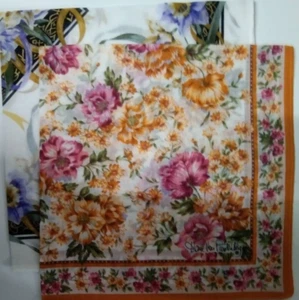 2 PCS HANDKERCHIEF VINTAGE CLASSIC PATTERNED COTTON BANDANA - Picture 1 of 3