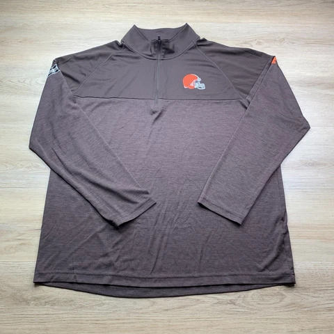 Under Armour Cleveland Browns Combine 1/4 Zip Men XL Brown Pullover NFL Football Cover