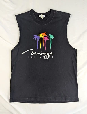 Camiseta sin mangas vintage Mirage Las Vegas Casino talla mediana negra Foto 1 de 4