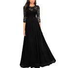 Classic Women's Chiffon Lace Dress for Stylish Prom or Evening Parties