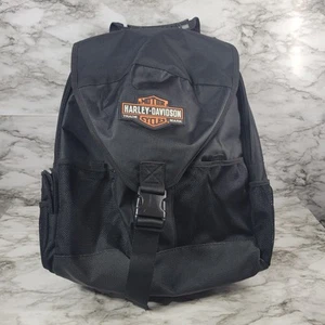 Harley Davidson Backpack Black Nylon With Laptop Compartment Helmet Bag LN Read - Picture 1 of 8