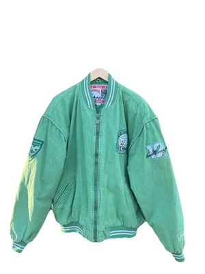 Jaqueta vintage rara noz-moscada por Campri Philadelphia Eagles GG Randall Cunningham - Imagem 1 de 4