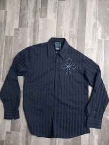 Castelbetrano City Ink Langarmhemd Herren Größe XL blau Samteinlage - Bild 1 von 10