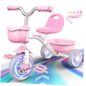 Toddler Tricycle for 1-3 3-5 Year Olds, Toddler Toys Baby Bike, Toys for Pink - Picture 1 of 7